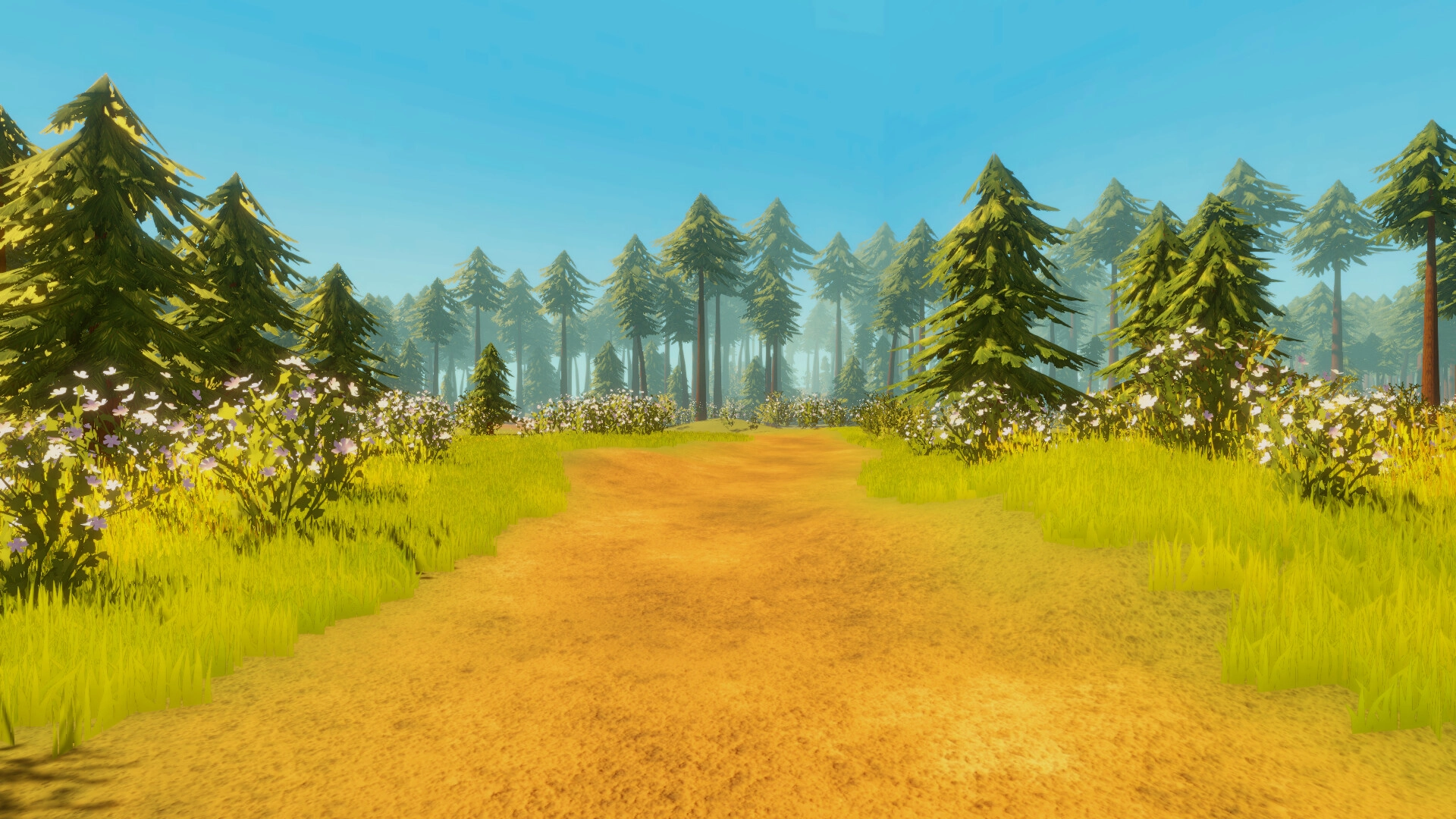 Stylizowane środowisko leśne 3D – zoptymalizowane modele drzew i roślinności gotowe do użycia w silniku gry (Game Assets).