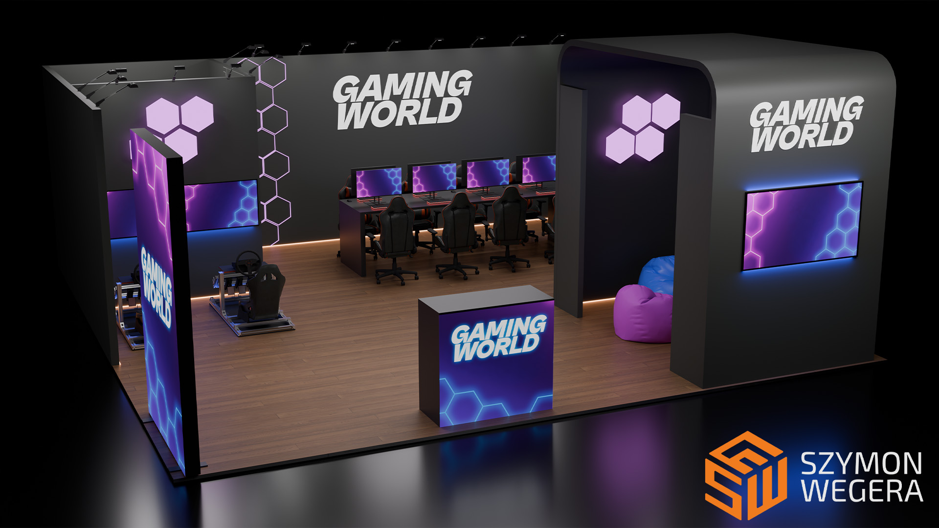 wizualizacja3d stoiskotargowe gamingworld
